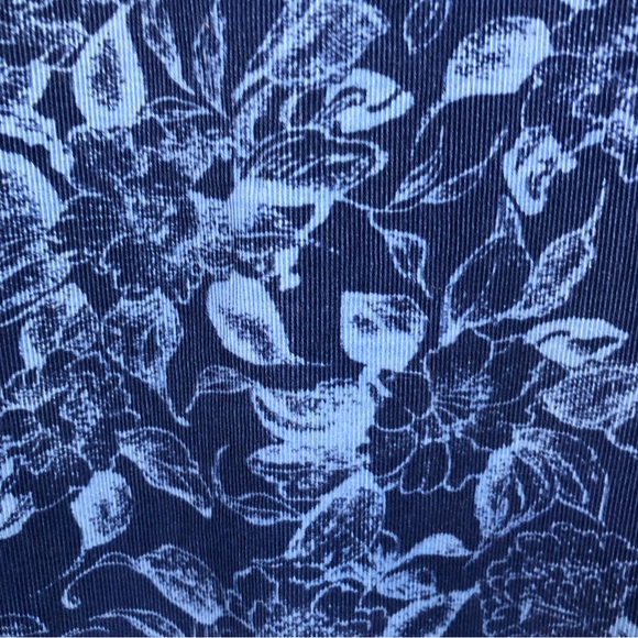 Laura Ashley Blue Corduroy Floral Button Dress, 14 - Picture 10 of 13